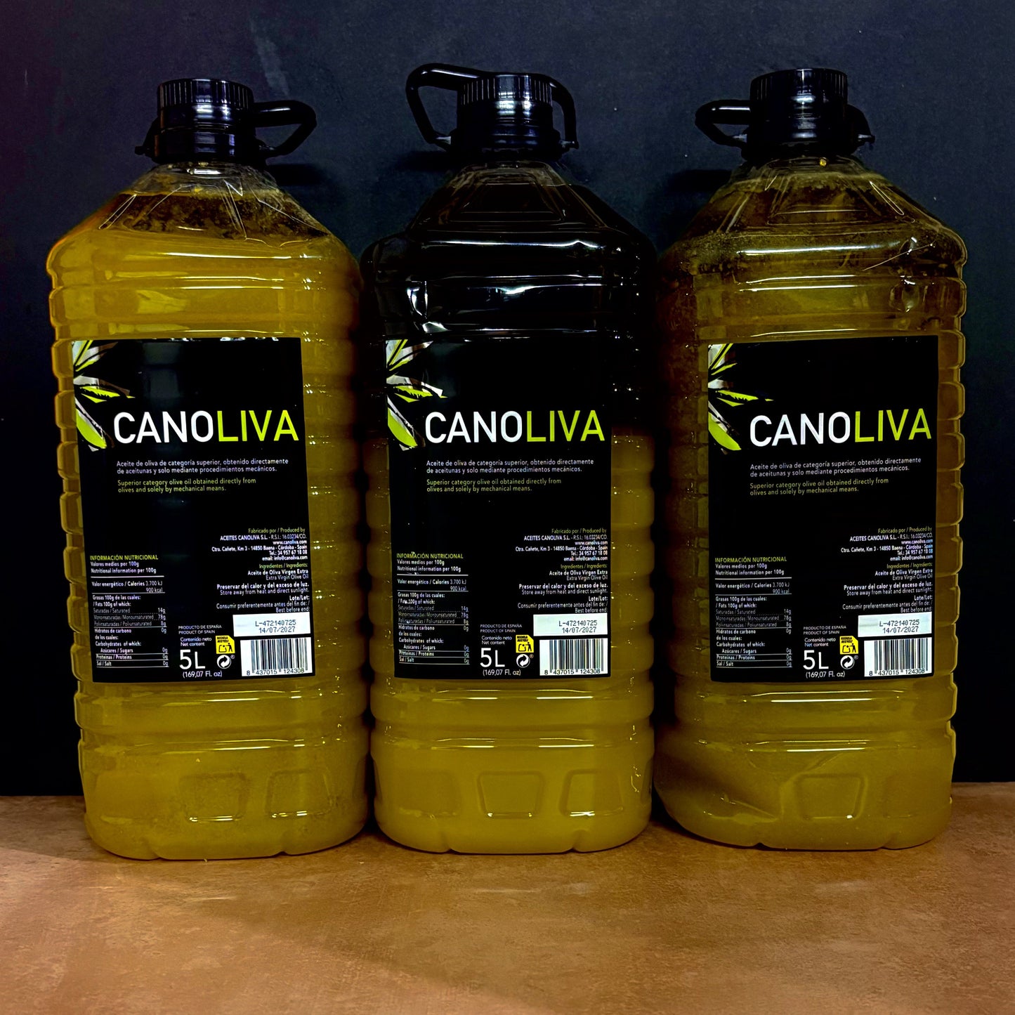 Can Oliva 3X 5 LITRES. Extra Virgin Olive Oil. Olives&Oils