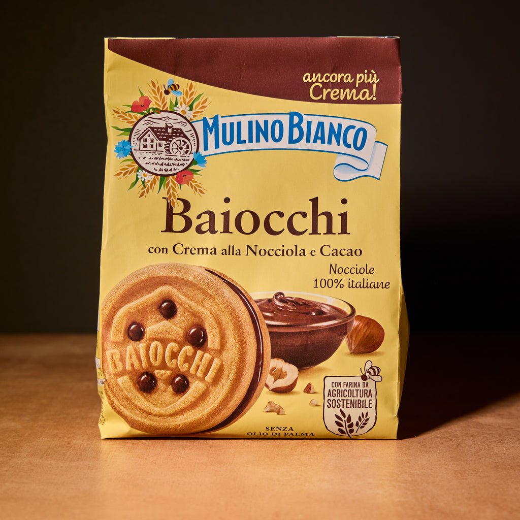 Mulino Bianco. Baiocchi with Hazelnut & Cocoa Cream 260g Olives&Oils(O&O)