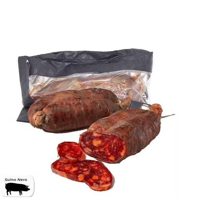 Spicy Soppressata of Aspromonte black pig 250g(+) (-) 10% Olives&Oils(O&O)