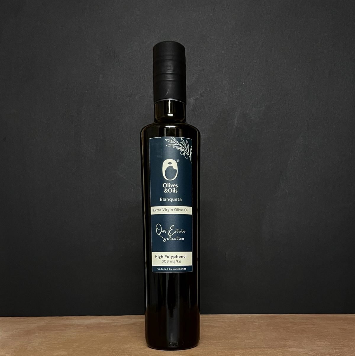 Estate Selection high polyphenol olive oil, alternative view