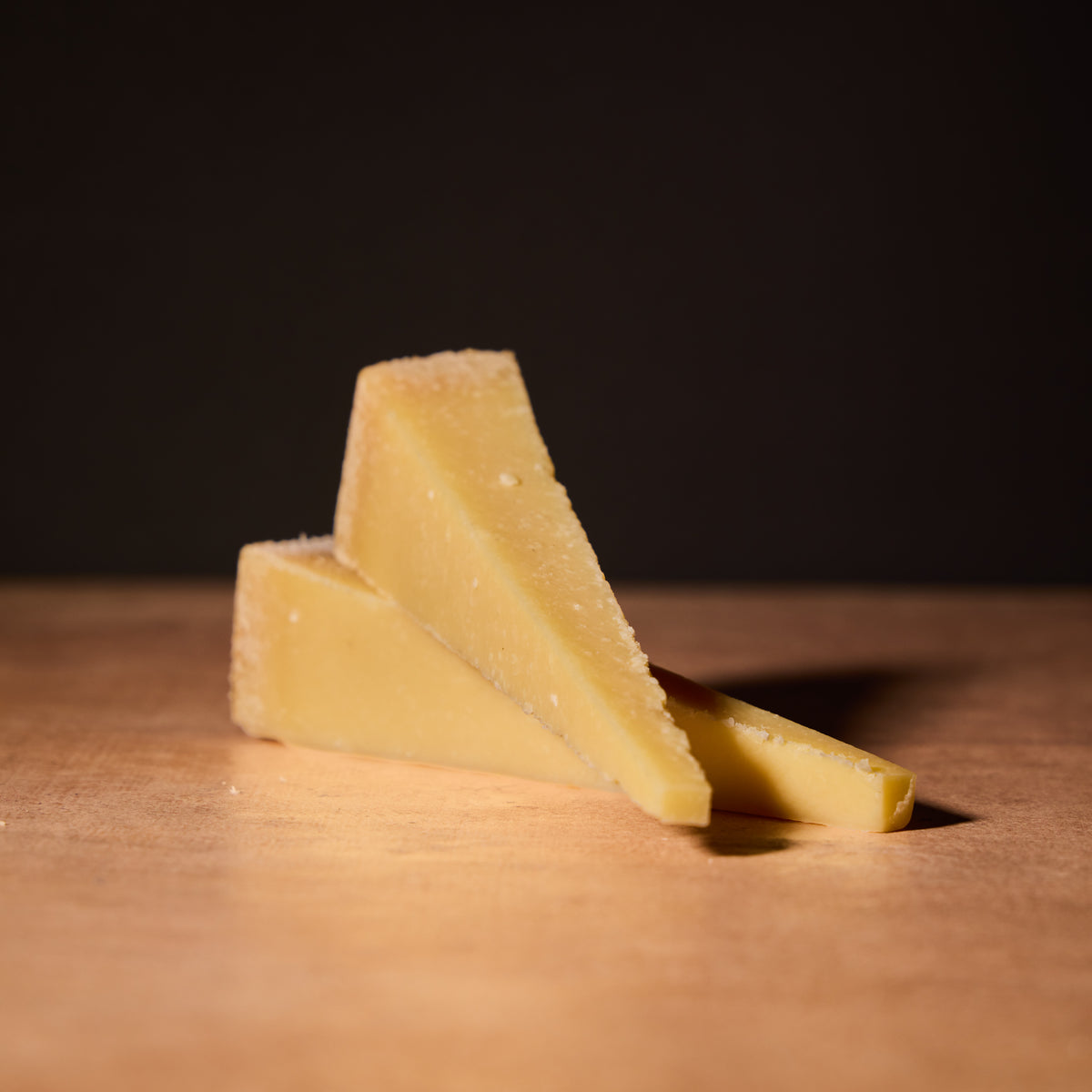 Wedge of Italian hard cheese