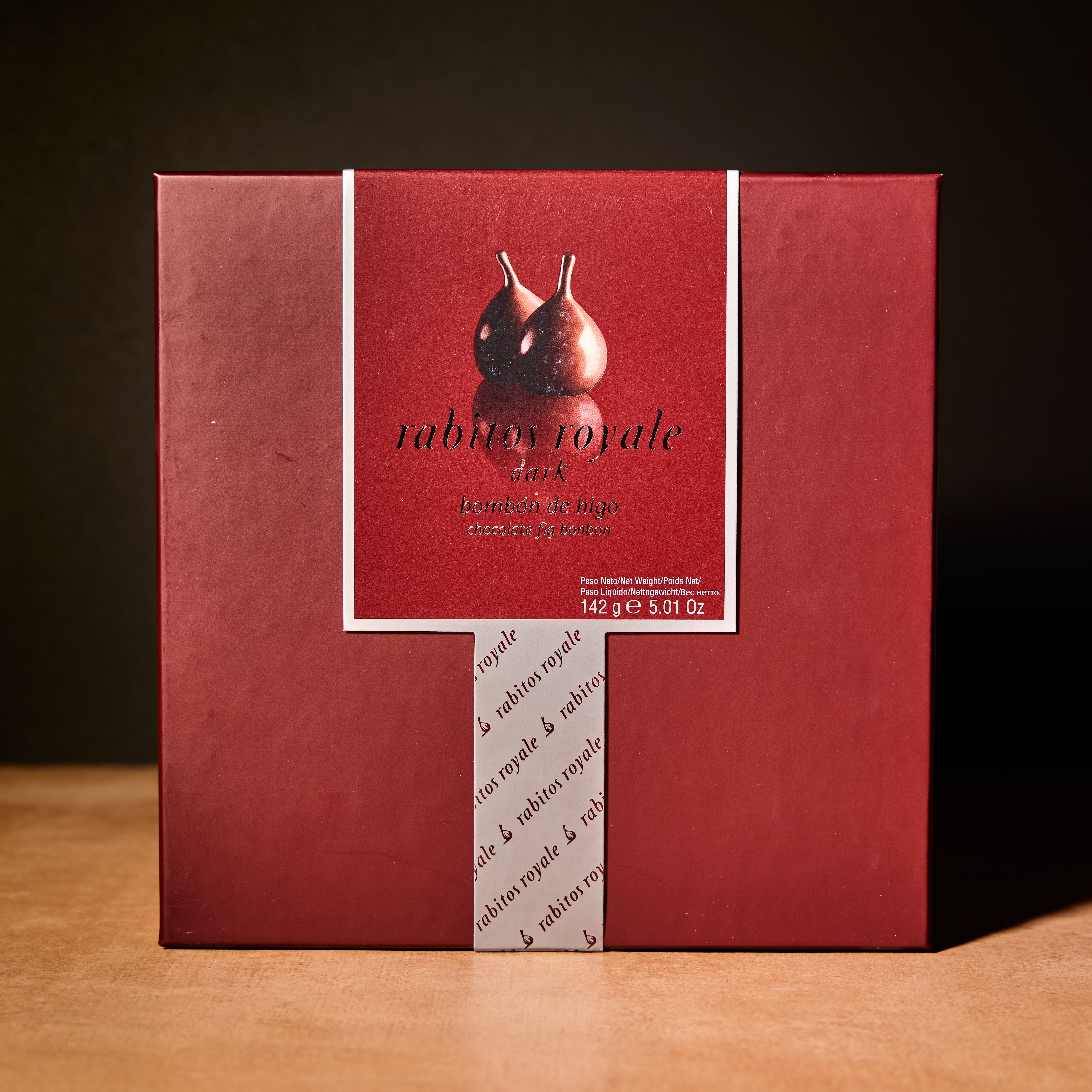 Rabitos Royale brandy-soaked figs in dark chocolate, 142g